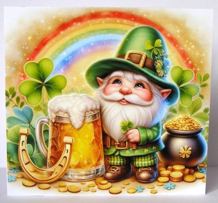 St Patricks Day Gnome  by Margaret McCartney