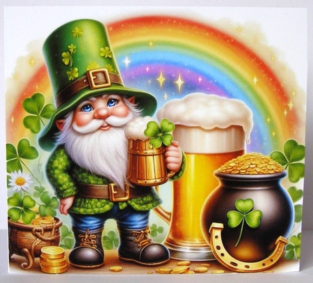 St Patricks Day Gnome  by Margaret McCartney