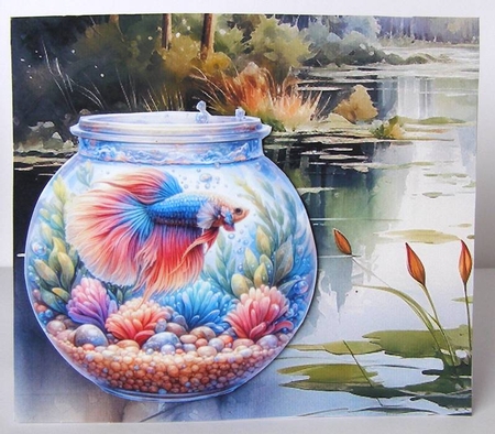 Aquarium Card Toppers by Margaret McCartney