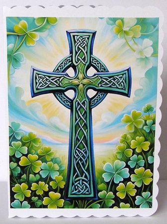 Celtic Cross A4 by Margaret McCartney