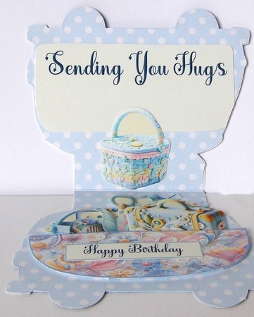 Camper Van Shaped Card with inside pockets Various sentiments JPEG and PDF by Margaret McCartney