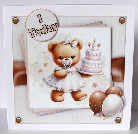 Cute Bear 2 Mini Kit    7X7 by Margaret McCartney