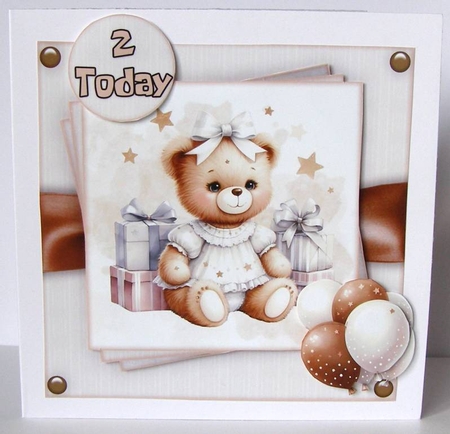 Cute Bear 2 Mini Kit    7X7 by Margaret McCartney