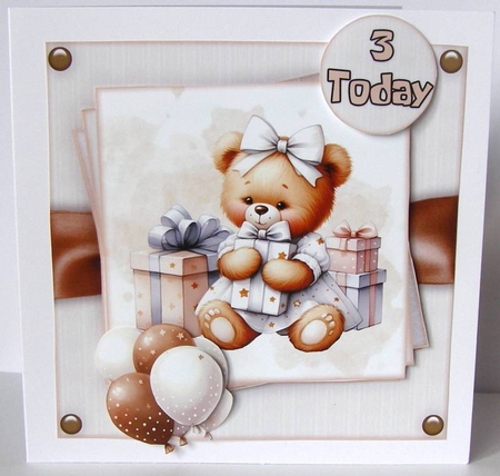 Cute Bear 2 Mini Kit    7X7 by Margaret McCartney