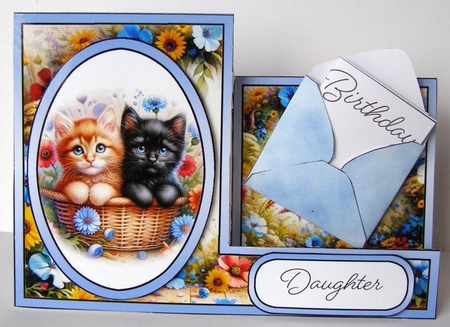 Kittens in a Basket Side Stepper by Margaret McCartney