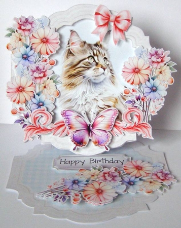 Kool Kitties 10 Shaped Easel Card by Margaret McCartney