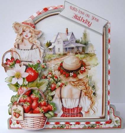 The Strawberry Patch 1 XL Shaped Card Kit by Margaret McCartney