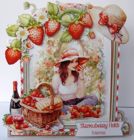 The Strawberry Patch 3 XL Shaped Card Kit by Margaret McCartney