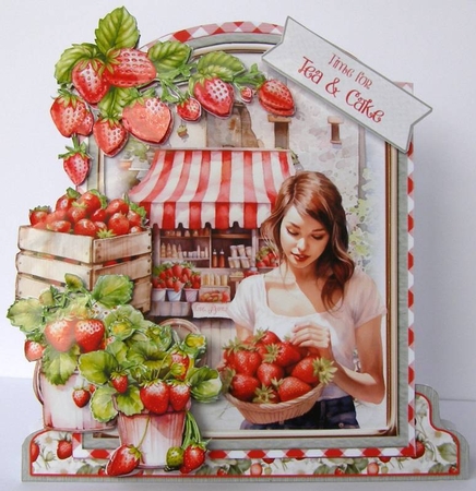 The Strawberry Patch 5 XL Shaped Card Kit by Margaret McCartney