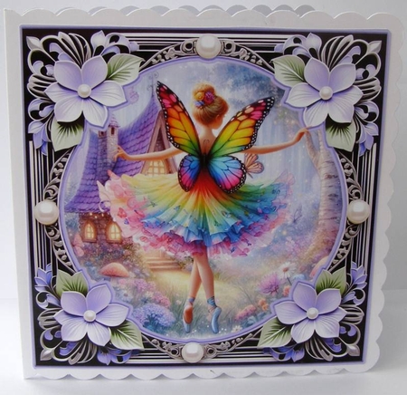 3 Rainbow fairy card fronts/toppers 1 by Margaret McCartney