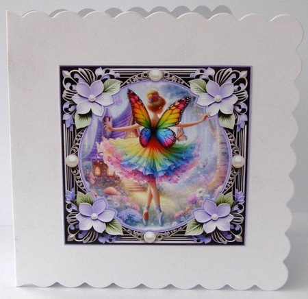3 Rainbow fairy card fronts/toppers 1 by Margaret McCartney
