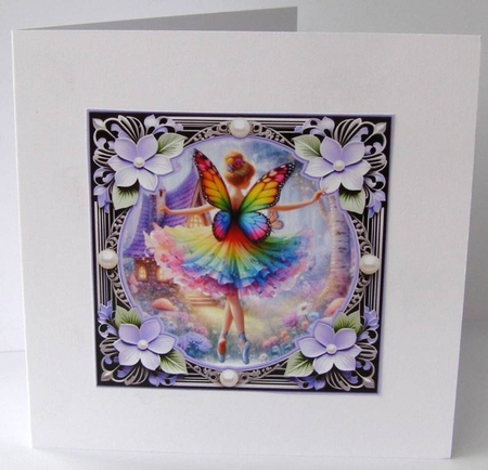 3 Rainbow fairy card fronts/toppers 1 by Margaret McCartney