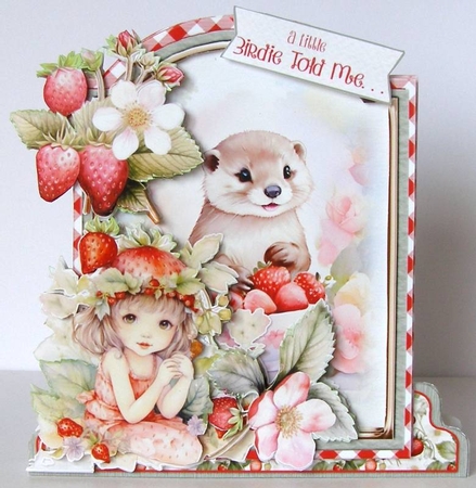 The Sweet Strawberry Patch 5 XL Shaped Card Kit by Margaret McCartney