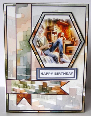 Inspired by Minecraft Hexagon Popout Card by Margaret McCartney