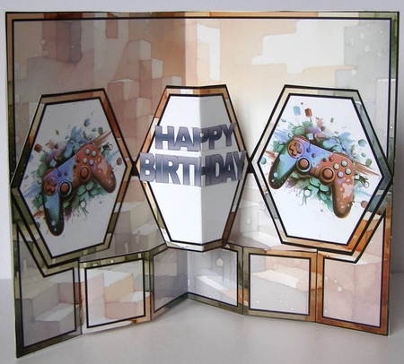 Inspired by Minecraft Hexagon Popout Card by Margaret McCartney