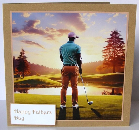 Man playing golf by Margaret McCartney
