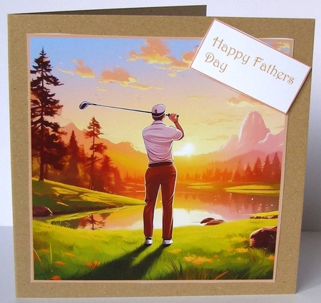 Man playing golf by Margaret McCartney