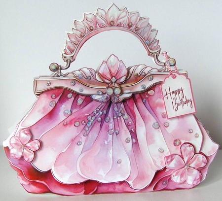 Glam Handbag * Purse Tent Card #2 by Margaret McCartney