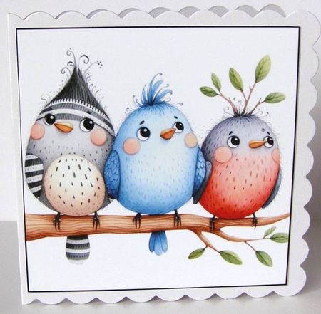 Quirky Birds Card Toppers by Margaret McCartney