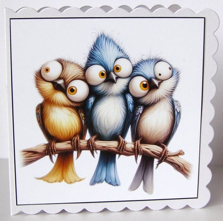 Quirky Birds Card Toppers by Margaret McCartney