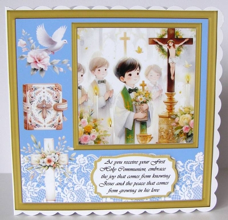 Boy Communion card front 3 by Margaret McCartney