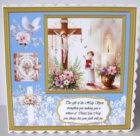Boy Communion card front 4 by Margaret McCartney