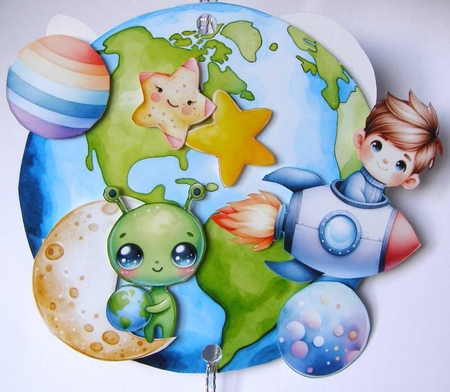 The Little Astronaut - Hanging Planets Trio by Margaret McCartney