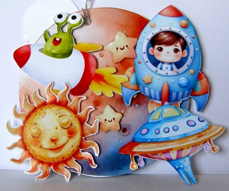The Little Astronaut - Hanging Planets Trio by Margaret McCartney