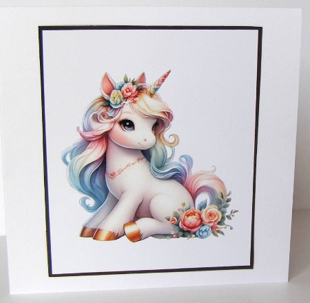 Pastel Unicorns 2 - Toppers x 4 Sheet by Margaret McCartney