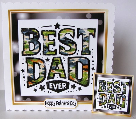 Lovely Dad/Fathers Day Card 8x8 (THREE) by Margaret McCartney
