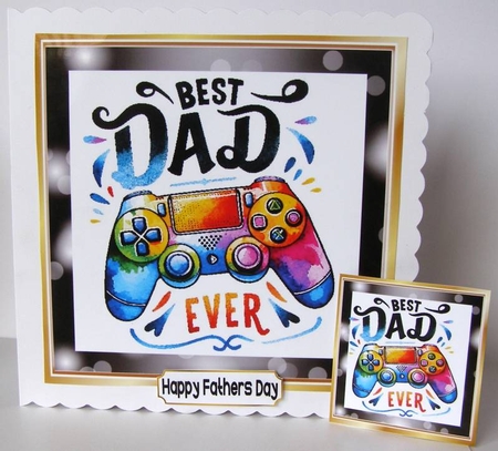 Lovely Dad/Fathers Day Card 8x8 (FIVE) by Margaret McCartney