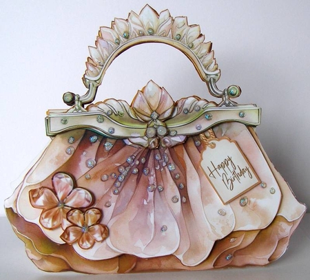 Glam Handbag * Purse Tent Card-7 by Margaret McCartney