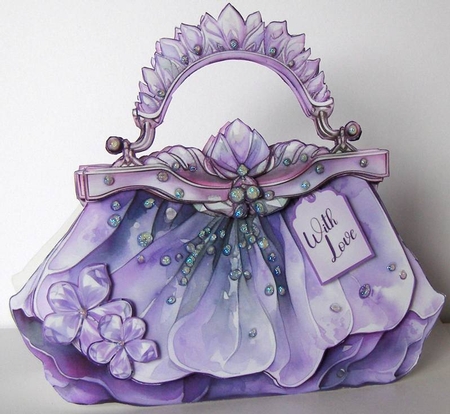 Glam Handbag * Purse Tent Card-8 by Margaret McCartney