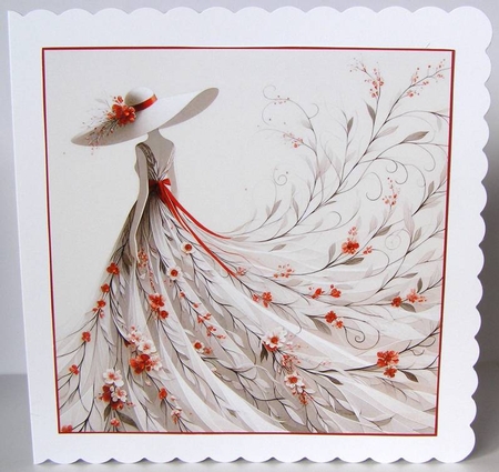Flower lady in red  by Margaret McCartney