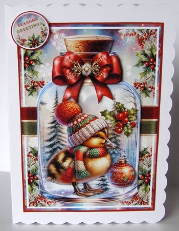Christmas Bottle Mini Page Kit by Margaret McCartney