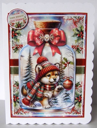 Christmas Bottle Mini Page Kit by Margaret McCartney