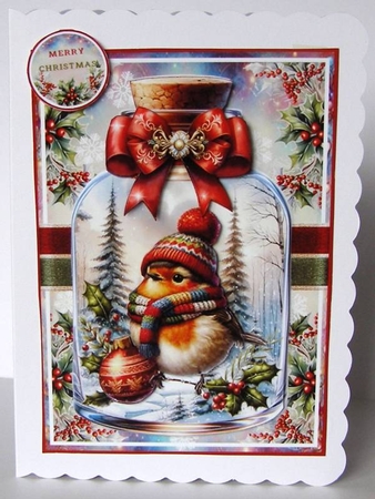 Christmas Bottle Mini Page Kit by Margaret McCartney