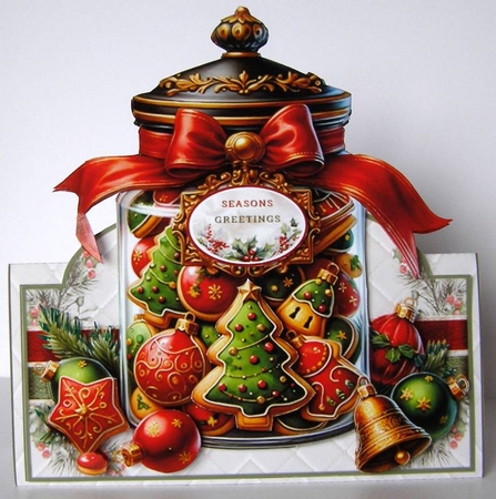 Christmas Cookie Jar 03 Tent Card Kit  by Margaret McCartney