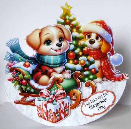 Paws for Christmas 1 XL Rocker Card  by Margaret McCartney