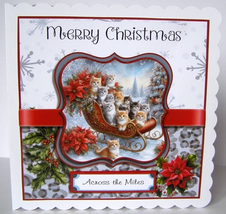 Santas Kitten Sleigh by Margaret McCartney