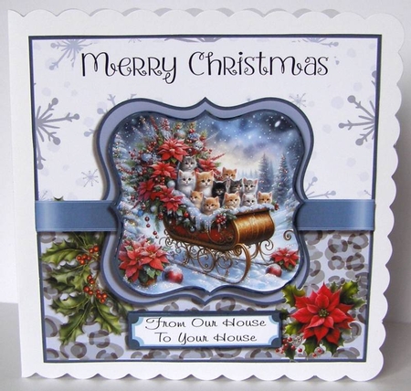 Santas Kitten Sleigh by Margaret McCartney