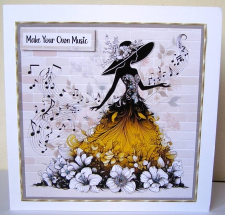 Music & Flowers Yellow 2 by Margaret McCartney