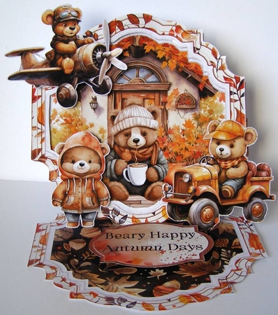 Autumn Blessings 17 Shaped Easel by Margaret McCartney