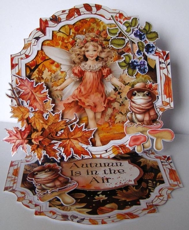 Autumn Blessings 18 Shaped Easel by Margaret McCartney