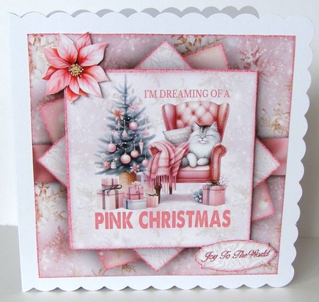More Pink Christmas Mini Kit 7X7 by Margaret McCartney