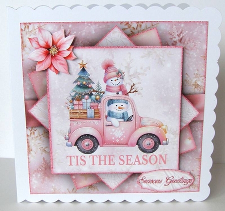 More Pink Christmas Mini Kit 7X7 by Margaret McCartney