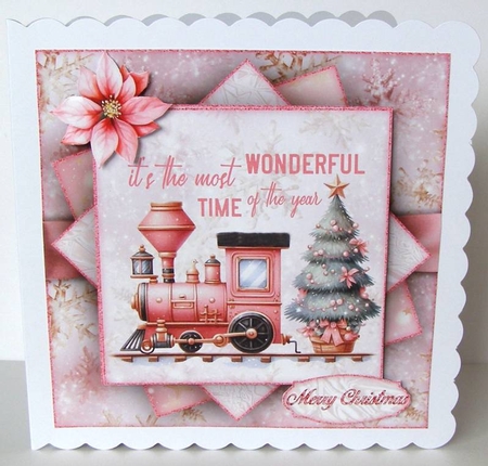 More Pink Christmas Mini Kit 7X7 by Margaret McCartney