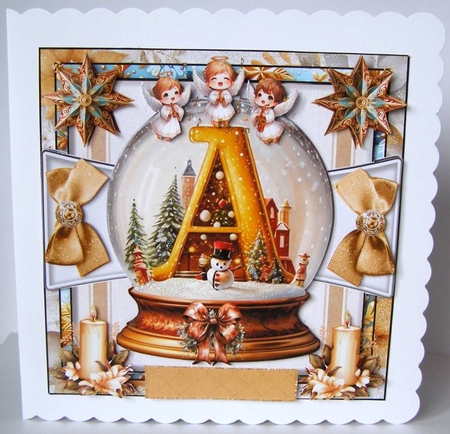 MINI KIT: LETTER A SNOWGLOBE by Margaret McCartney