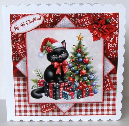 Winter Black Cat Mini Kit 7X7 by Margaret McCartney