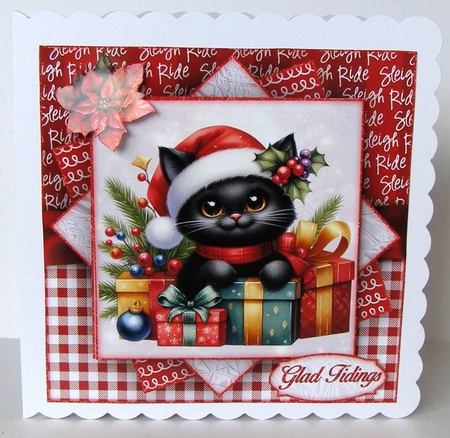 Winter Black Cat Mini Kit 7X7 by Margaret McCartney